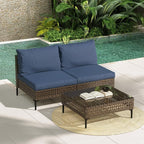 Grand patio 3-Piece Wicker Patio Furniture Set, Retro Outdoor Sectional Sofa - Image 2