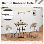 Tangkula Bistro Bar Table, 28.5" Square Bar Height Bistro Table w/ 2" Umbrella - Image 4