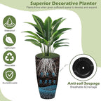 2 Packs 21 inch Tall Planter, Indoor Outdoor Round Planter - Image 6