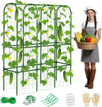 65in Tall Cucumber Trellis for Raised Bed, U-Shape Vegetables Trellis Support by ZPMOCKAQ