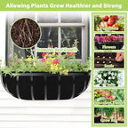 Riare 6 Pack 24 Inch Black Felt Window Box Liners- Fabric Trough Planter Basket - Image 6