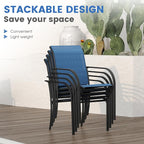 VICLLAX Large Patio Dining Furniture Set, Outdoor Dining Set - Image 4
