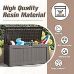 JUMMICO 120 Gallon Resin Deck Box, Large Outdoor Storage Box Waterproof & - Image 3