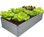 8x4x2FT Galvanized Raised Garden Bed Kit, Vegetable Plant Boxes-Rectangle Metal by DIIYIV