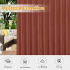 Easy-Going Outdoor Patio Curtains Detachable Tab Top Windproof Weatherproof - Image 5