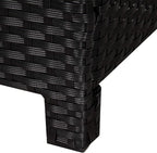 Outsunny 20" Patio Wicker Ottoman, Additional Seating, Side Table - Image 8