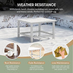 WestinTrends Malibu Low Outdoor HDPE Square Patio Coffee Table - Image 4
