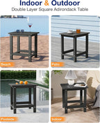 YEFU Outdoor Side Table for Patio: 16" HIPS Weather - Image 7