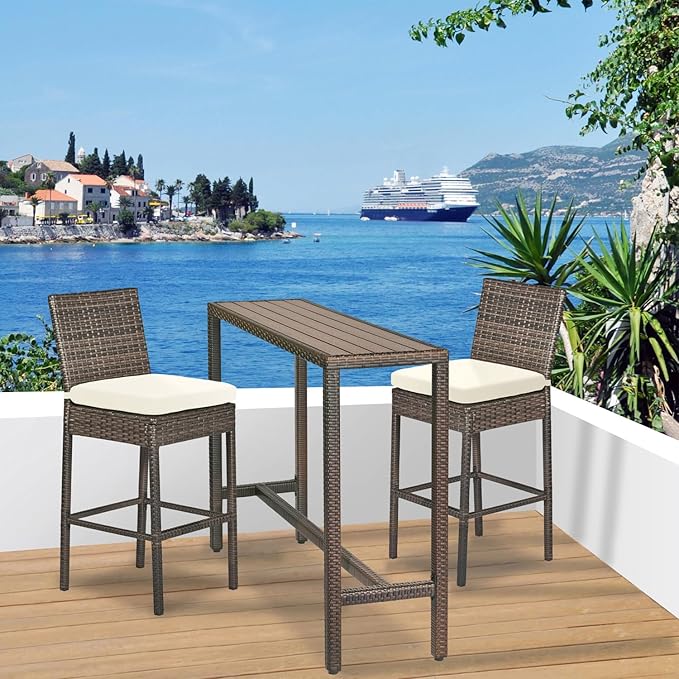 Outdoor Bar Table Patio Bar Height 55" Long Outdoor Console Table Hot Tub Tall - Image 3