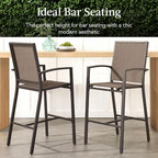 Best Choice Products Outdoor Bar Stools Set of 2, Bar Height, Patio Furniture - Image 3