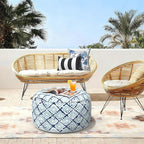 LVTXIII Outdoor Inflatable Ottoman, Fade-Resistant Round Footrest Stool D31”x - Image 7