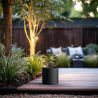 Kante 9.8" Dia Round Concrete Planter, Modern Style Large Cylindrical Plant Pot - Image 3