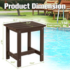Y&M Outdoor Side Table, HIPS Adirondack Small Single Table, Waterproof Square - Image 3