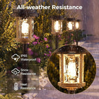 XMCOSY+ Solar Pathway Lights Outdoor, 6 Pack Solar Powered Garden Lights - Image 4