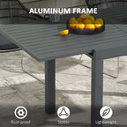 Outsunny Expandable Patio Dining Table - Image 5