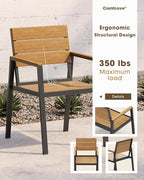 Outdoor Dining Set for 6, Aluminum Patio 7 Piece HDPS Luxury Outdoor Table and - Image 3