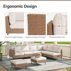 LAUSAINT HOME Outdoor Patio Furniture, 8 Piece Outdoor Sectional Sofa PE Rattan - Image 2