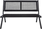 SAFAVIEH Outdoor Collection Kobina Black Acacia Wood/Black Rope Foldable Bench by SAFAVIEH