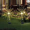 Solar Garden Firework Lights Outdoor Waterproof 2 Pack Solar Powered Art Stake by SolarEra-FREETOSHINE