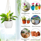 Augshy 27inch Macrame Plant Hanger, 2 Packs Plant Hangers - Image 4