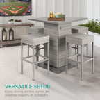 Best Choice Products 5-Piece Outdoor Wicker Bar Table Set - Image 6