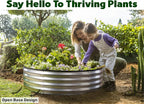 Round Galvanized Raised Garden Bed // 4×4×1 ft Galvanized Raised Garden Beds - Image 3