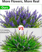 ZINHO 36 Bundles Artificial Flowers Outdoor, Faux Lavender Flowers - Image 2