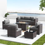 Kullavik 8 Pieces Outdoor Patio Furniture Set - Image 7