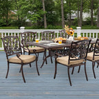 9-Piece Cast Aluminum Patio Furniture, Outdoor Dining Sets - Image 2