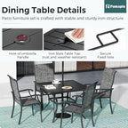 5-Piece Outdoor Dining Set, Patio Furniture Set - Image 6