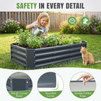 INNO STAGE 4×2×1ft Galvanized Raised Garden Bed Kit, Galvanized Planter Raised - Image 5