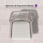 PURPLE LEAF Patio Bar Stool Bar Height Set of 4 Outdoor Rattan Chairs - Image 4