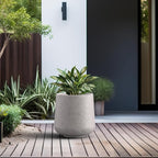 Kante 11.6" Dia Round Concrete Planter, Outdoor Indoor Large Plant Pots - Image 3