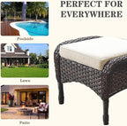 Belord Outdoor Ottomans for Patio Foot Rest - Image 7