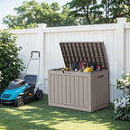 EasyUp 45 Gallon Outdoor Storage Box, Resin Waterproof UV-Resistant Deck Box - Image 7