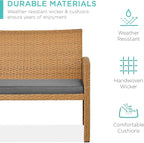 Best Choice Products 4-Piece Outdoor Wicker Patio Conversation Furniture Set - Image 3