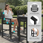Ciokea Outdoor Bar Height Table Set of 5, Heavy-Duty All-Weather HDPE Patio Bar - Image 6