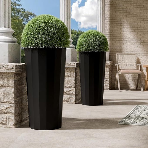 23.6" Tall Outdoor Planters Set of 2, Large Planters by Outdoorchairs