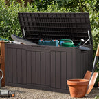 YITAHOME 100 Gallon Resin Deck Box, Weather Resistant Outdoor Storage Box - Image 2