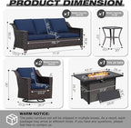 Joyside Wicker Patio Furniture Sets, 5 Pieces Upgraded Large Size Outdoor - Image 2