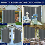 PureFit Outdoor Curtains for Patio Waterproof Weatherproof, UV Resistant - Image 5