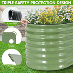 Galvanized Raised Garden Bed Outdoor 24'' Deep | Oval Metal Garden Beds - Image 5