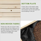 BIRASIL Outdoor Raised Garden Bed, Wood Planter Box - Image 6
