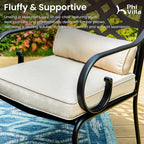 PHI VILLA Patio Dining Set for 6, for Outdoor Kitchen Lawn and Garden - Image 8