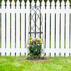 35-Inch Metal Garden Obelisk Trellis - Image 4