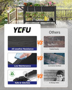 YEFU Raised Garden Bed with Legs: 57x18x30in Elevated Poly Planter with Wheels - Image 3