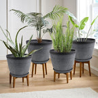 Quarut 4 Pack 8 Inch Flower Pots Planters - Image 5
