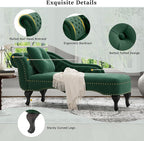 Merax 62'' Velvet Chaise Lounge Indoor - Image 3