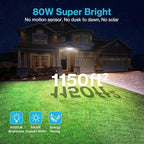 Olafus 80W Flood Lights Outdoor 2 Pack, Switch Controlled LED Security Lights - Image 2
