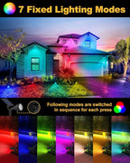 Solar Spot Lights Outdoor Color Changing, 7 Modes/14 LED Outdoor Solar Lights - Image 2